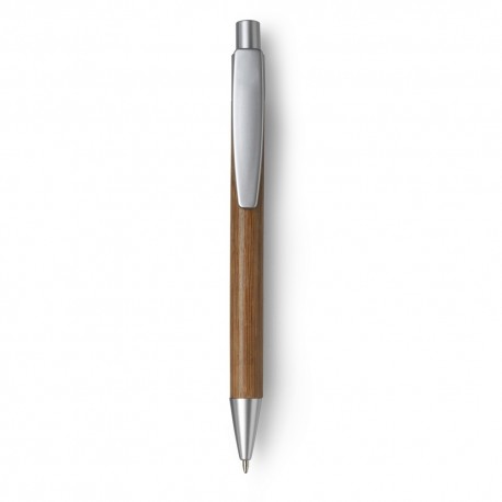 Długopis bambusowy z kolorowymi końcówkami