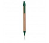 Papierowy długopis z plastikową końcówką- zielony